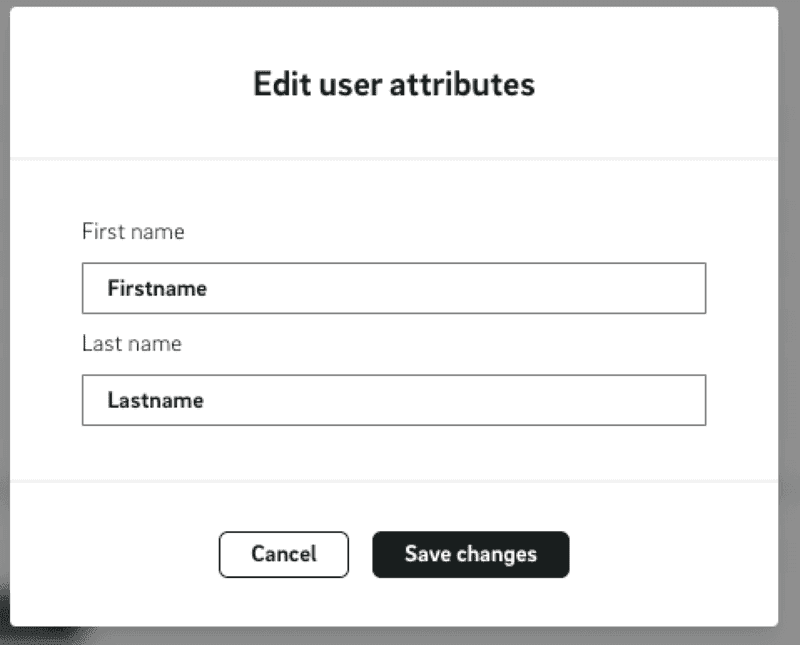 edit user attributes